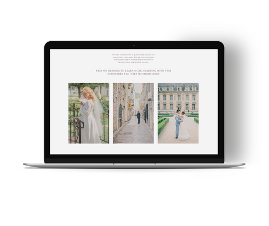 Inquiry Response Page with Copy and Design