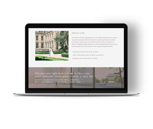 Custom Proposal Template with Copy and Design